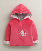 Bumzee Coral Embroidered Winter Set, Full Sleeves, Cotton Blend