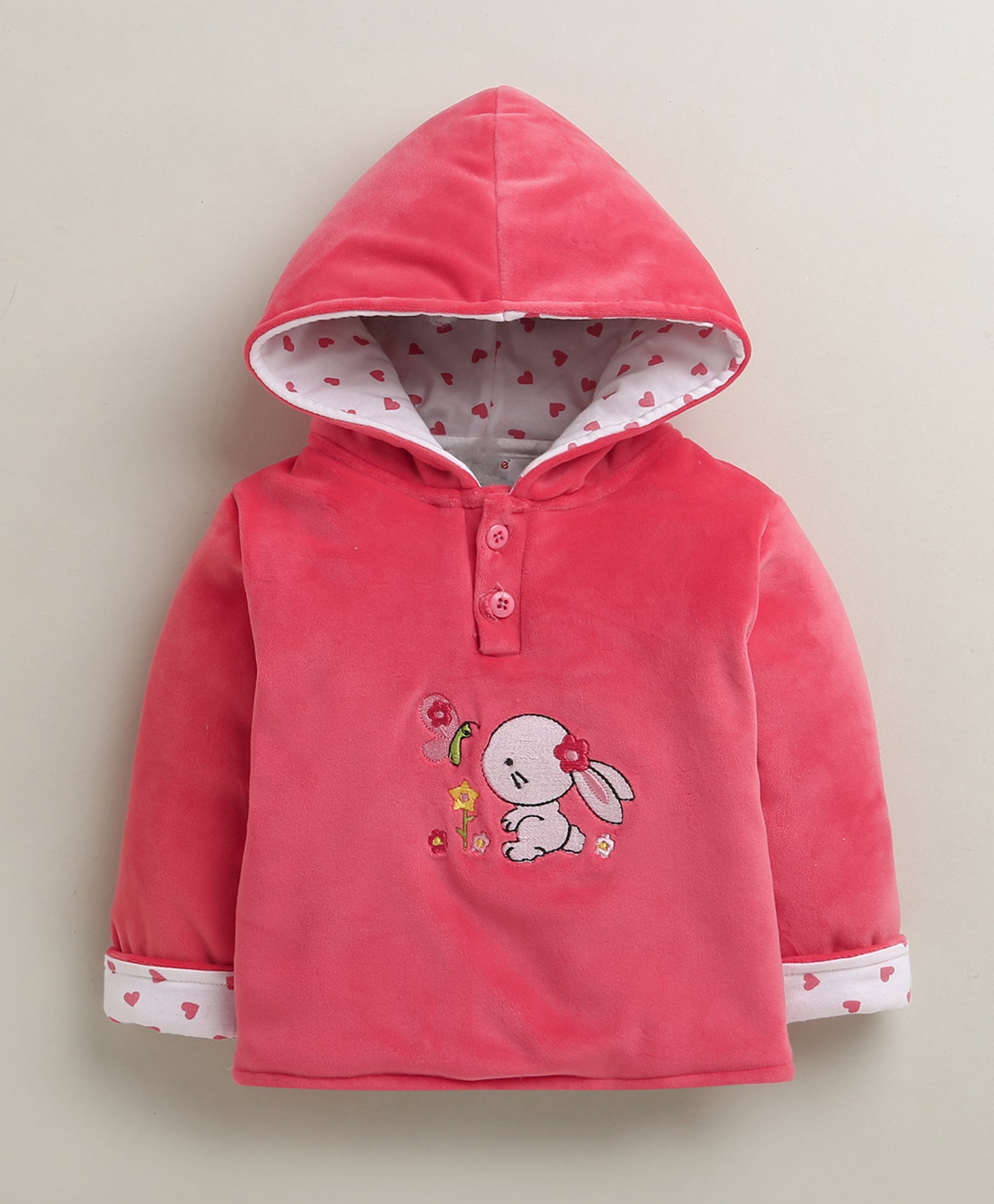 Coral Girls Full Sleeves Cotton Blend Winter Wear Set