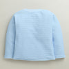 Cream & Sky Blue Boys Full Sleeves Poly Blend Dungaree Set / Romper
