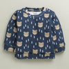 Navy Boys Full Sleeves Poly Blend Winter Wear Set