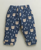 Bumzee Navy Animal Print Winter Set, Full Sleeves