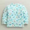 Mint Green Boys Full Sleeves Poly Blend Winter Wear Set
