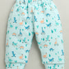 Mint Green Boys Full Sleeves Poly Blend Winter Wear Set