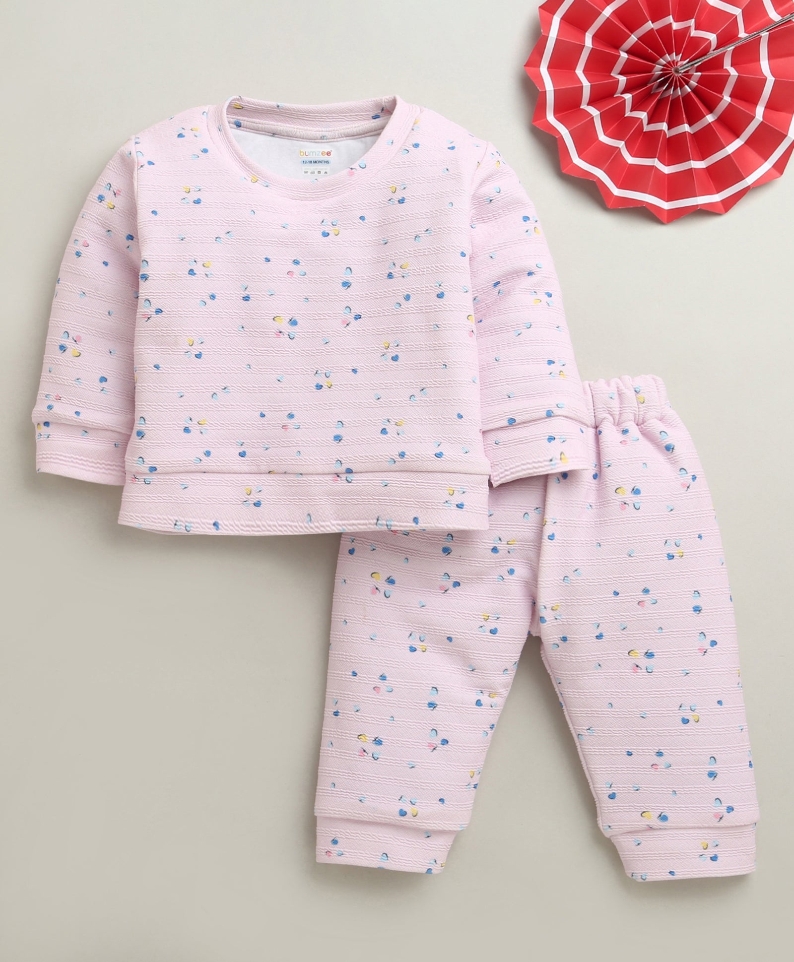 Lilac Girls Full Sleeves Poly Blend Winter Wear Set