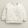 Cream Girls Full Sleeves Poly Blend Winter Wear Set
