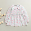 Mint Green Girls Full Sleeves Poly Blend Frock / Dress