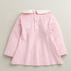 Pink Girls Full Sleeves Poly Blend Frock / Dress
