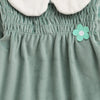 Teal Girls Full Sleeves Poly Blend Frock / Dress