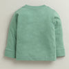 Beige & Green Boys Full Sleeves Cotton T-Shirt & Pyjama Set