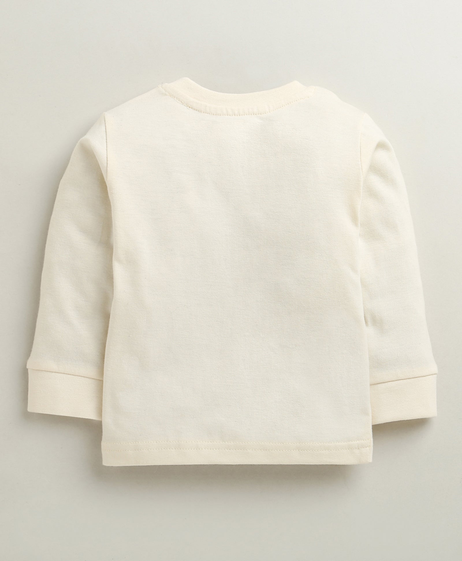 Beige Boys Full Sleeves Cotton T-Shirt & Pyjama Set