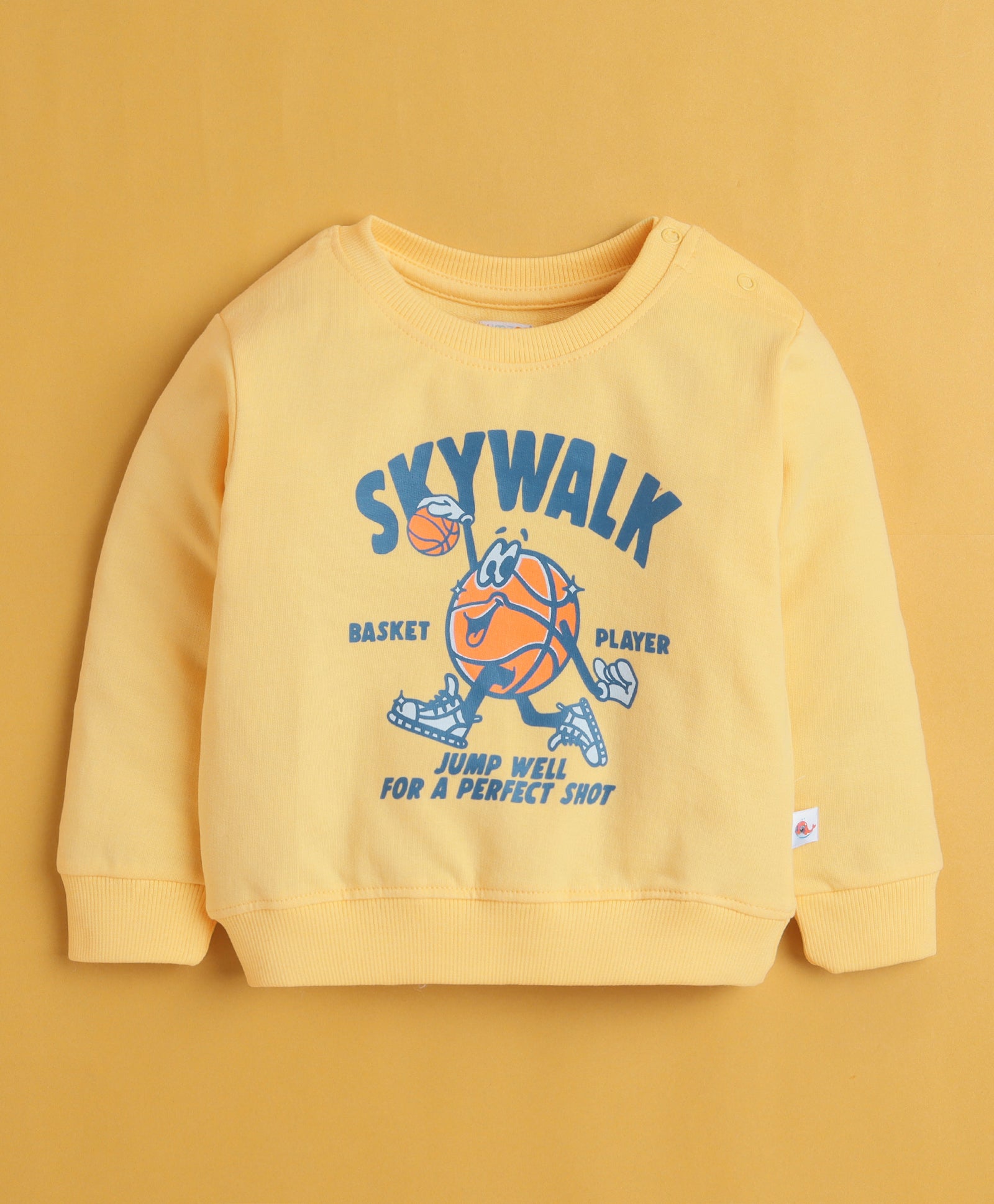 Yellow Boys Full Sleeves Cotton Sweatshirt