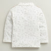 BUMZEE Brown & White Boys Full Sleeves Cotton Formal Set With Attached Waistcoat