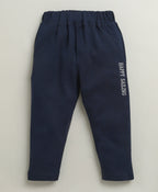 Bumzee Navy & White Graphic Print Formal Set, Full Sleeves, 100% Cotton, with Waistcoat (Style Peb10773)