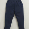 BUMZEE Navy & White Boys Full Sleeves Cotton Formal Set With Attached Waistcoat
