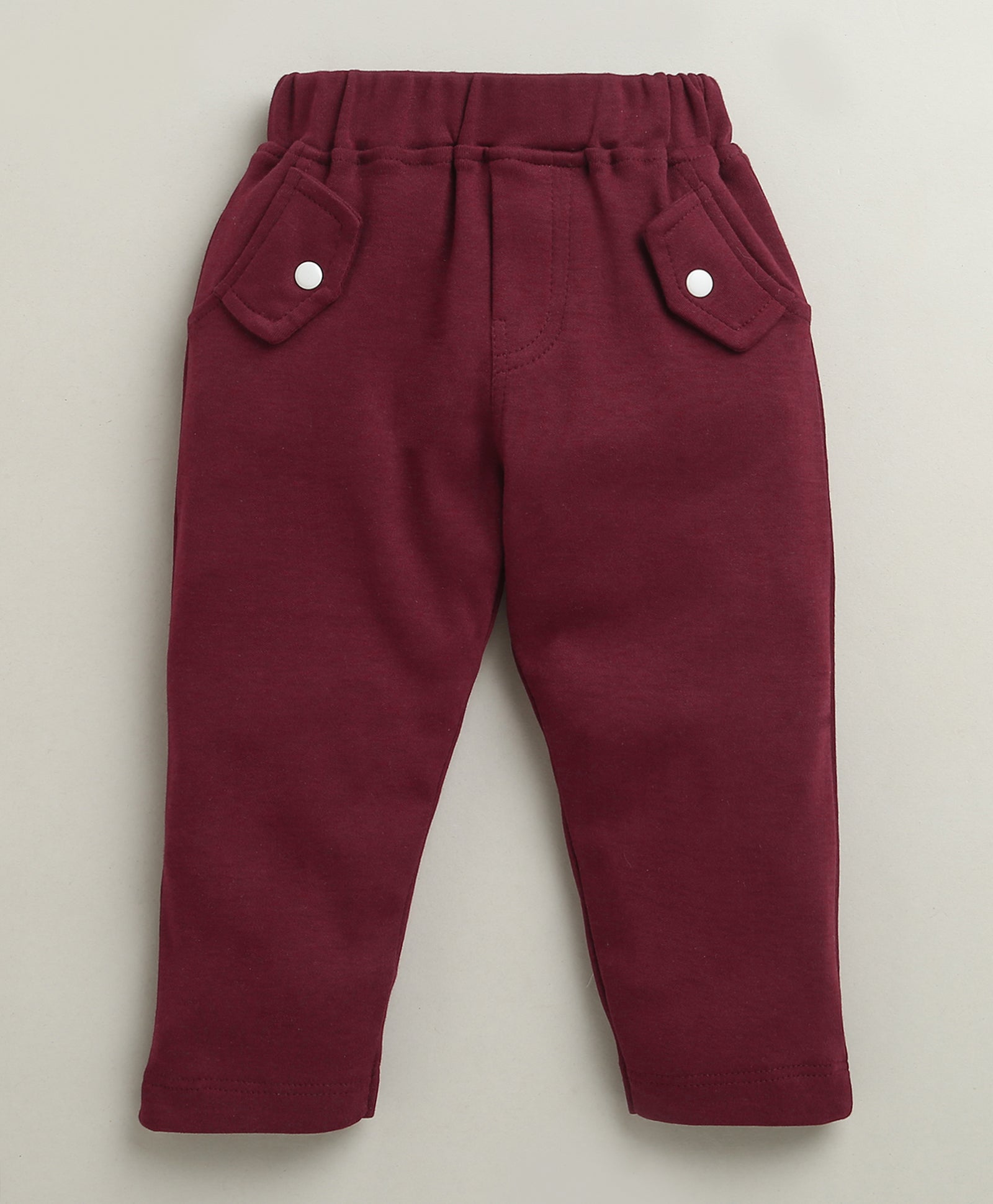 BUMZEE Maroon & White Boys Full Sleeves Cotton Formal Set With Attached Waistcoat