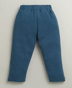 Bumzee Teal Blue & White Striped Formal Set, Full Sleeves, 100% Cotton