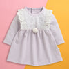 Lavender Girls Full Sleeves Cotton Frock / Dress