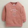 Brick Red Girls Full Sleeves Cotton Blend Winter Set
