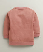 Bumzee Brick Red Embroidered Winter Set, Full Sleeves, Cotton Blend