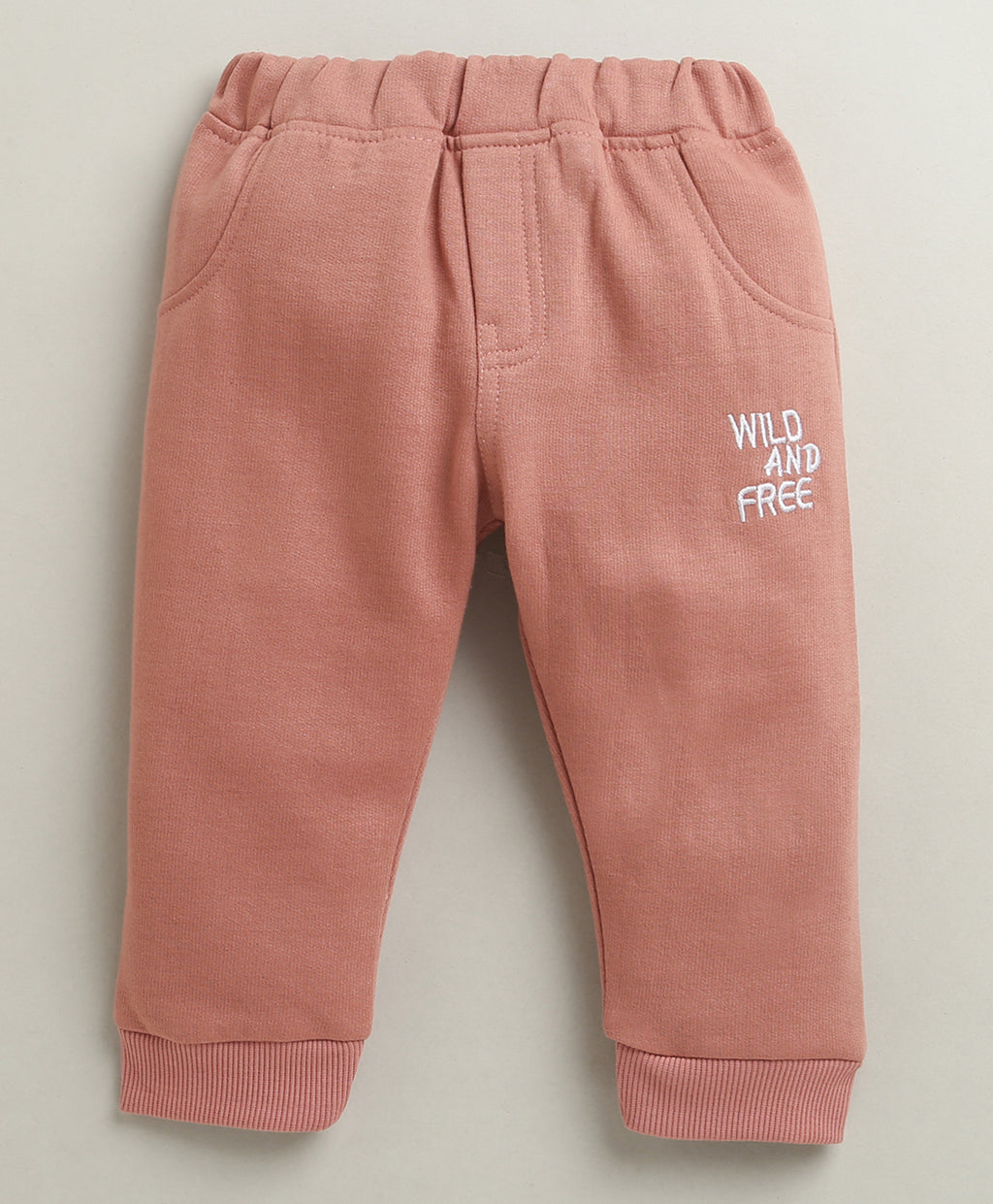 Bumzee Brick Red Embroidered Winter Set, Full Sleeves, Cotton Blend
