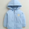 Sky Blue Boys Full Sleeves Cotton Blend Winter Set