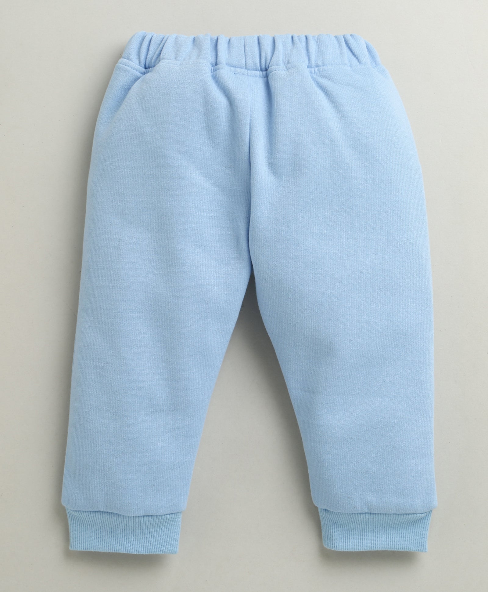 Sky Blue Boys Full Sleeves Cotton Blend Winter Set