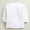 White & Peach Girls Full Sleeves Cotton Blend Winter Set