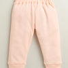 White & Peach Girls Full Sleeves Cotton Blend Winter Set