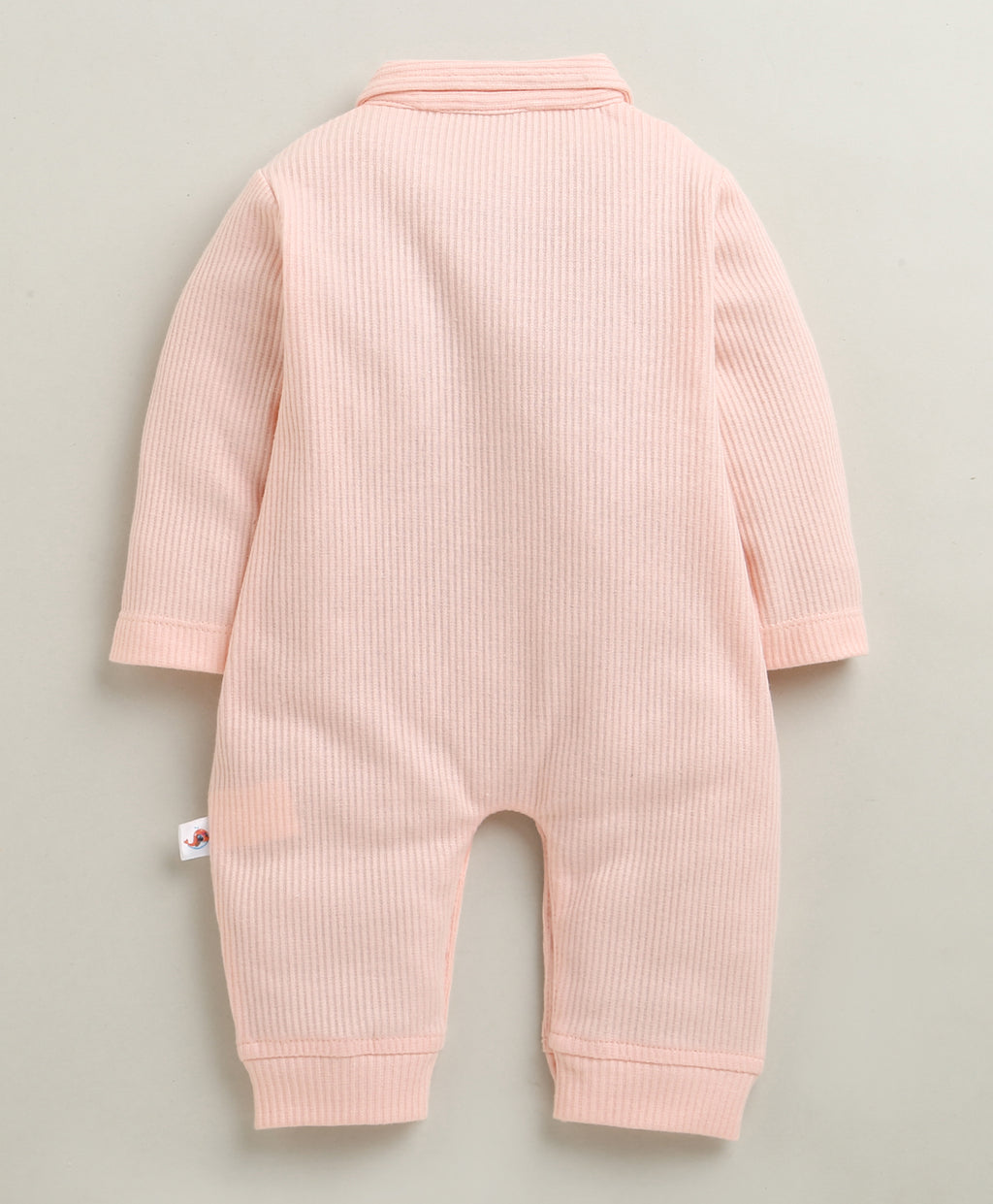 Bumzee Pink Embroidered Sleepsuit, Full Sleeves, 100% Cotton