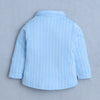 BUMZEE Sky Blue & Navy Boys Full Sleeves Shirt Waistcoat & Pant Set With Applique Bow