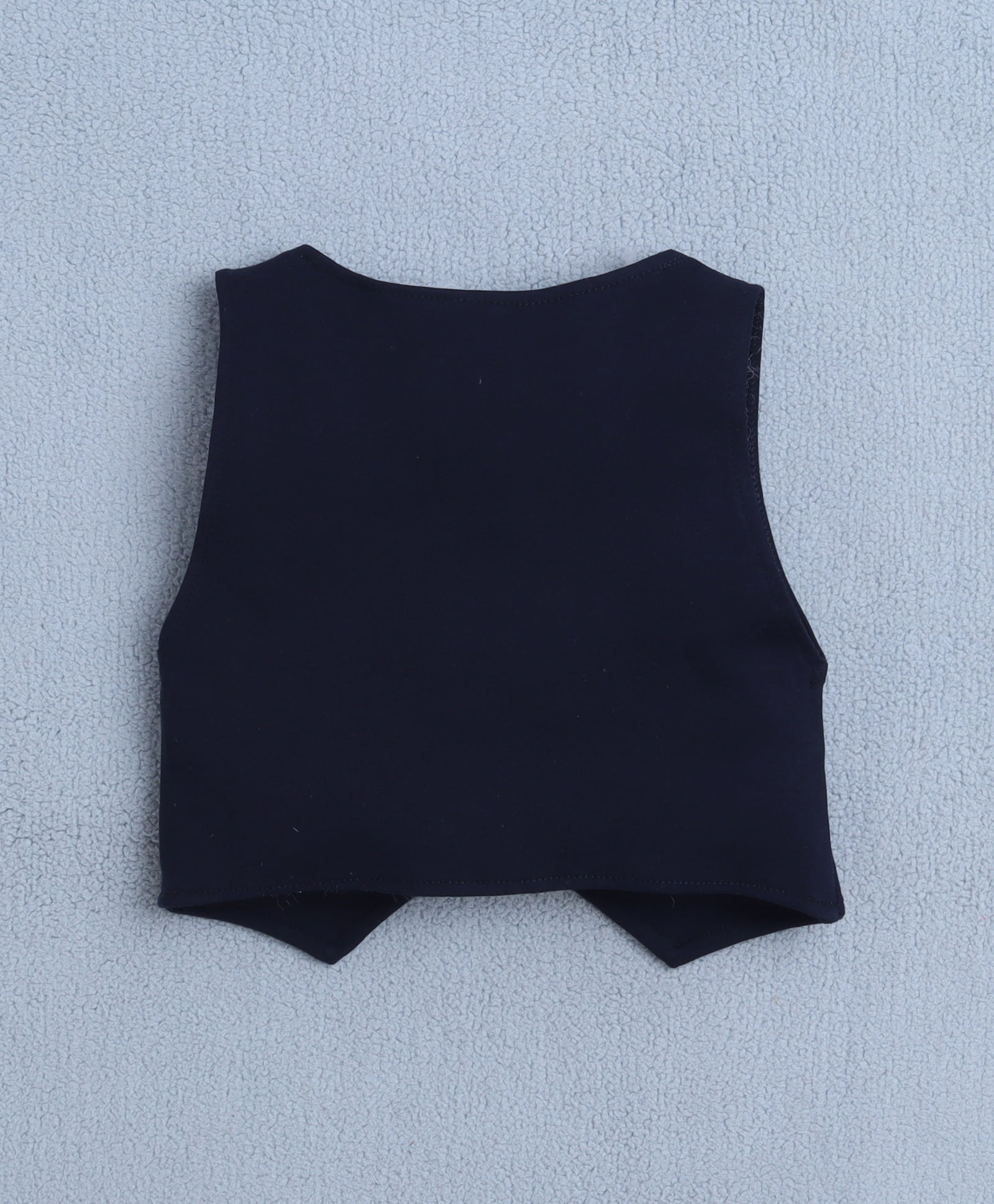 BUMZEE Sky Blue & Navy Boys Full Sleeves Shirt Waistcoat & Pant Set With Applique Bow