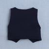 BUMZEE Sky Blue & Navy Boys Full Sleeves Shirt Waistcoat & Pant Set With Applique Bow