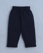 Bumzee Sky Blue & Navy Striped Formal Set, Full Sleeves, 100% Cotton