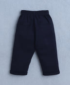 Bumzee Sky Blue & Navy Striped Formal Set, Full Sleeves, 100% Cotton