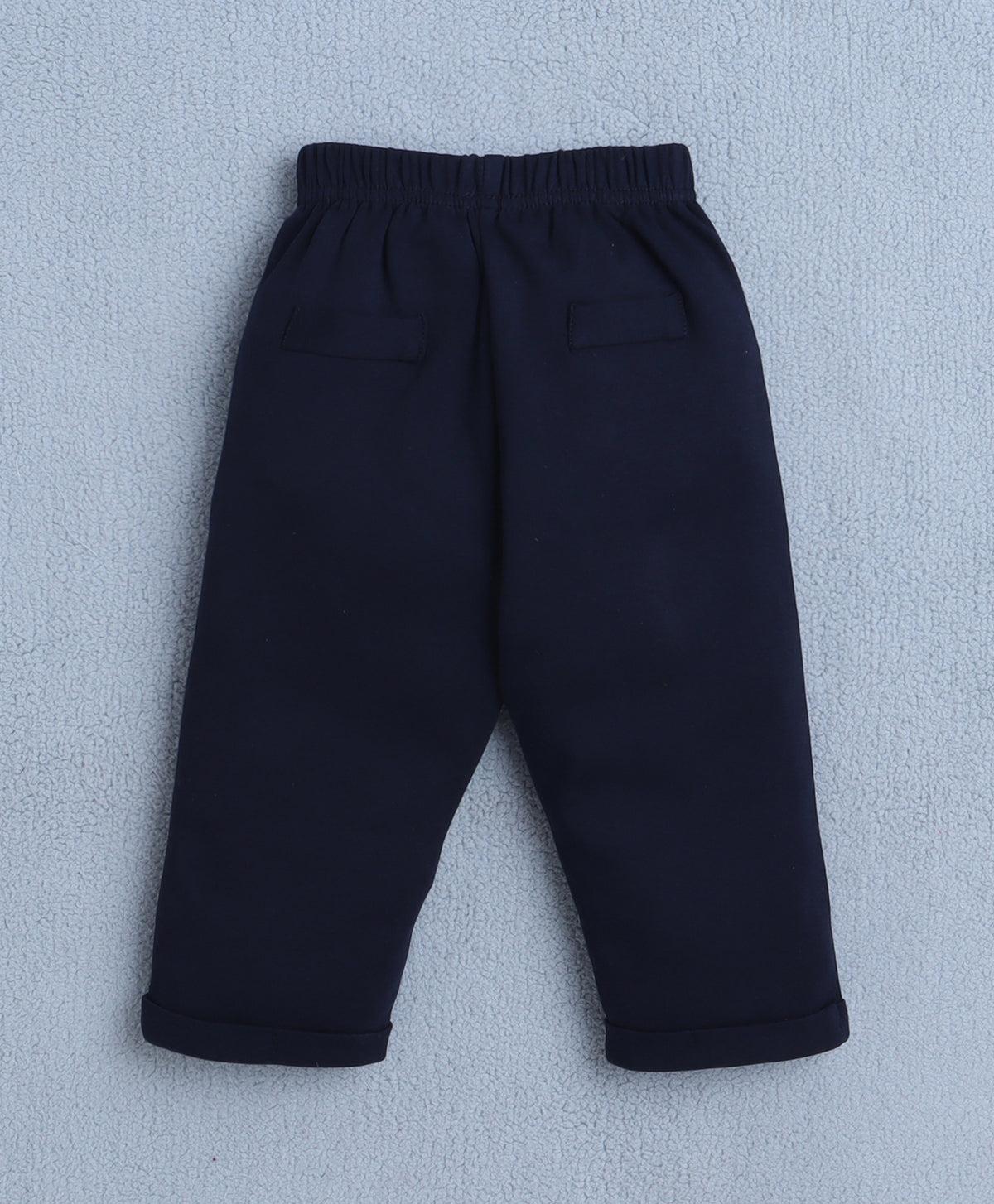 Bumzee Sky Blue & Navy Striped Formal Set, Full Sleeves, 100% Cotton
