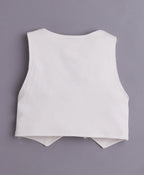 Bumzee Beige & Green Formal Set, Full Sleeves, 100% Cotton