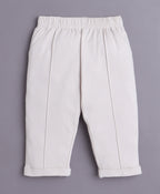 Bumzee Beige & Green Formal Set, Full Sleeves, 100% Cotton