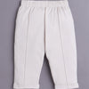 Boys 100% Cotton Solid Formal Set - Beige & Green