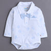 Boys 100% Cotton Floral Bodysuit Set - Powder Blue & White