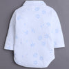 Boys 100% Cotton Floral Bodysuit Set - Powder Blue & White