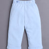 Boys 100% Cotton Floral Bodysuit Set - Powder Blue & White