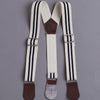Beige & Green Boys Full Sleeves Bodysuit Pant Set With Suspender & Cap