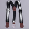Khaki & Black Boys Full Sleeves Bodysuit Pant Set With Suspender & Cap