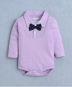 Bumzee Lavender & Navy Bodysuit Set, Full Sleeves, 100% Cotton