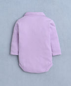 Bumzee Lavender & Navy Bodysuit Set, Full Sleeves, 100% Cotton