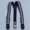 Lavender & Navy Boys Full Sleeves Bodysuit Pant Set With Suspender & Cap