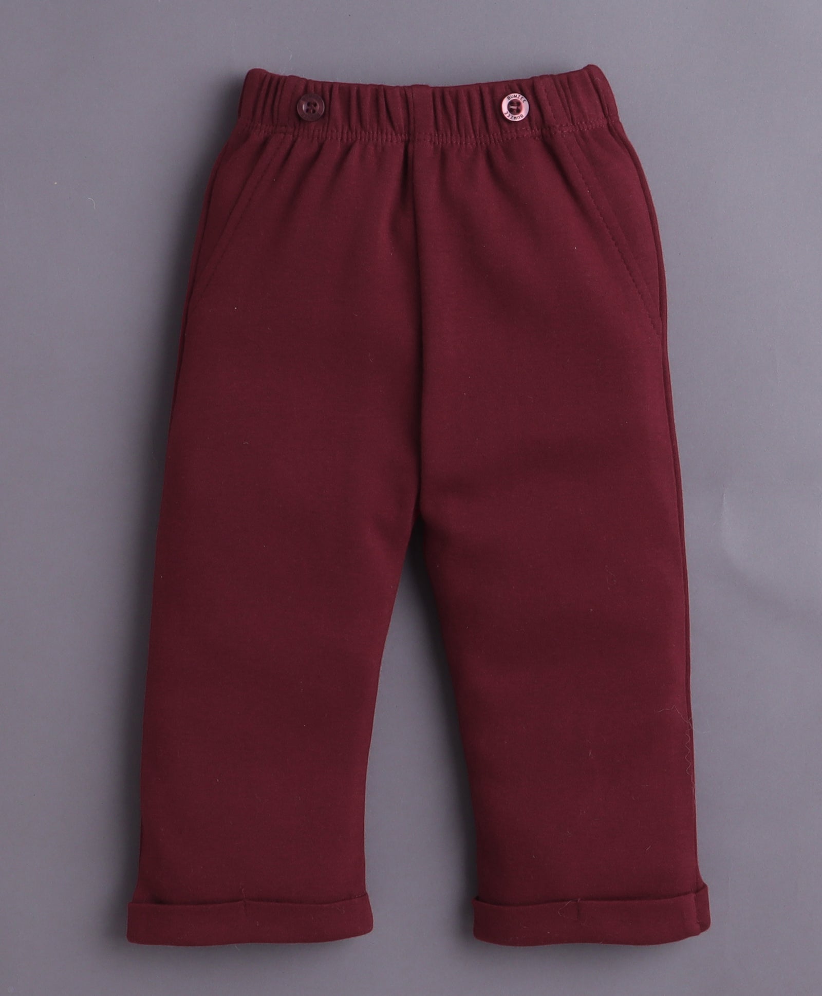 White & Maroon Boys Full Sleeves Bodysuit Pant Set With Suspender & Cap