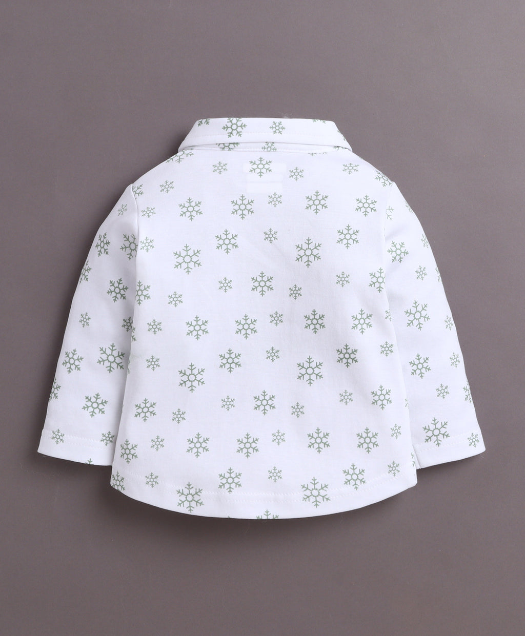 Bumzee Green & White Floral Print Formal Set, Full Sleeves, 100% Cotton