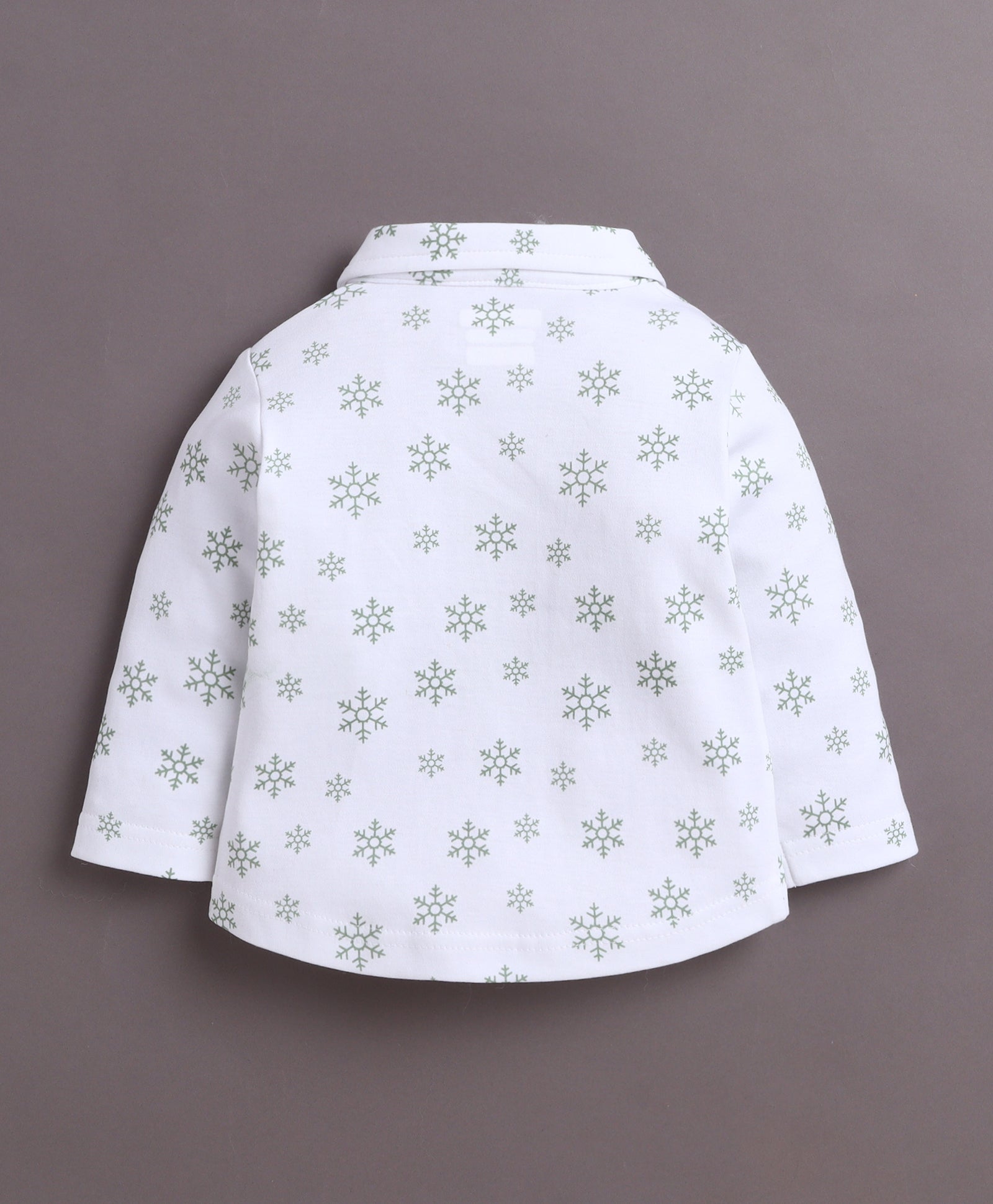 BUMZEE Green & White Boys Full Sleeves Shirt Pant Set With Suspender & Cap