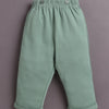 BUMZEE Green & White Boys Full Sleeves Shirt Pant Set With Suspender & Cap